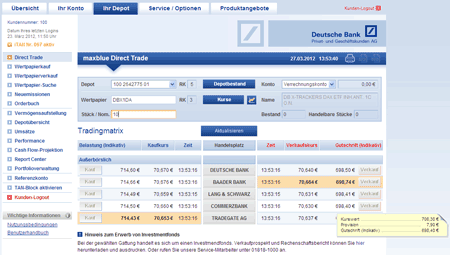 Der Onlinebroker Der Deutschen Bank Maxblue Interview Mit Reiner Rinkowitz