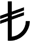 Währungssymbol Türkische Lira TRY