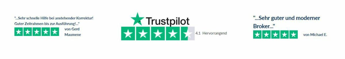 Trustpilot Leiste Trustpilot Leiste
