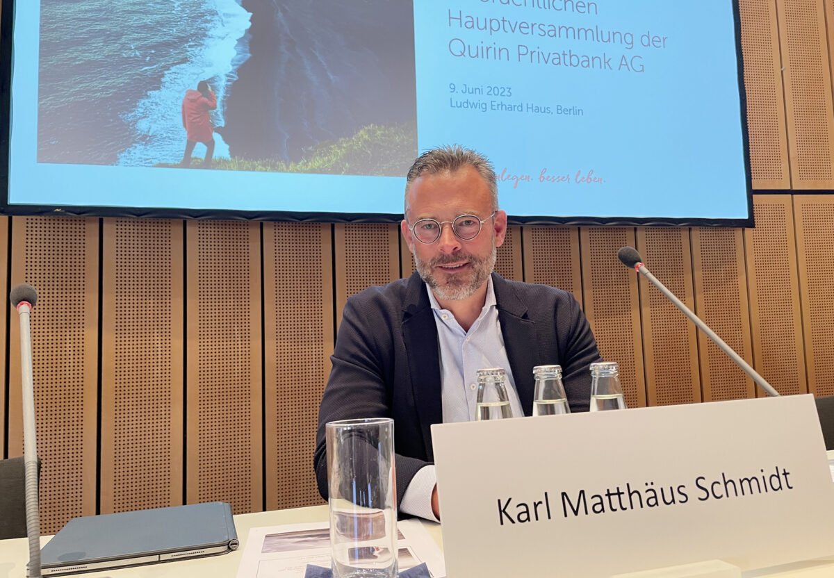 Hauptversammlung 2023 mit Karl Matthäus Schmidt