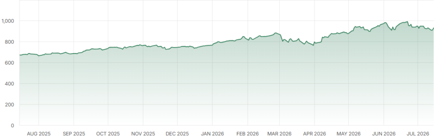 Der MSCI Emerging Markets Index hat in den letzten 12 Monaten um über 38% (von 672 auf 931 Punkte) zugelegt. Quelle: MSCI Inc.